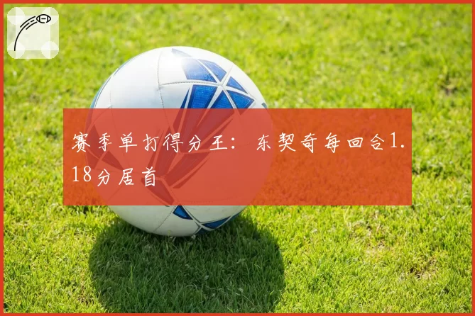 赛季单打得分王：东契奇每回合1.18分居首